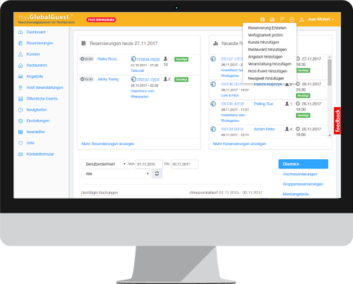 GlobalGuest Dashboard
